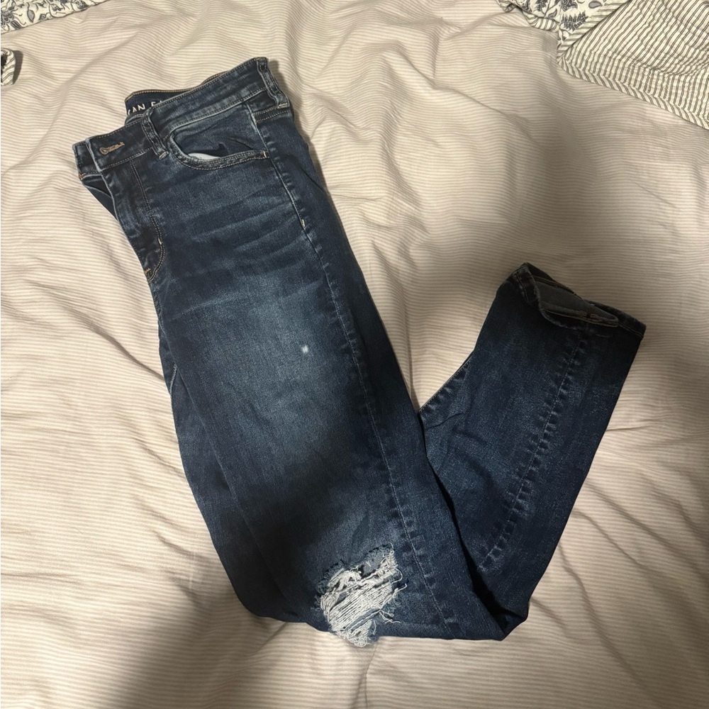American Eagle Outfitters Dark Blue Super hi-rise jegging